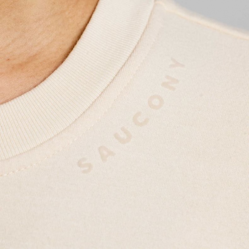 White Saucony Recovery Crew Women's Sweatshirt | ISRAEL VQNHKR