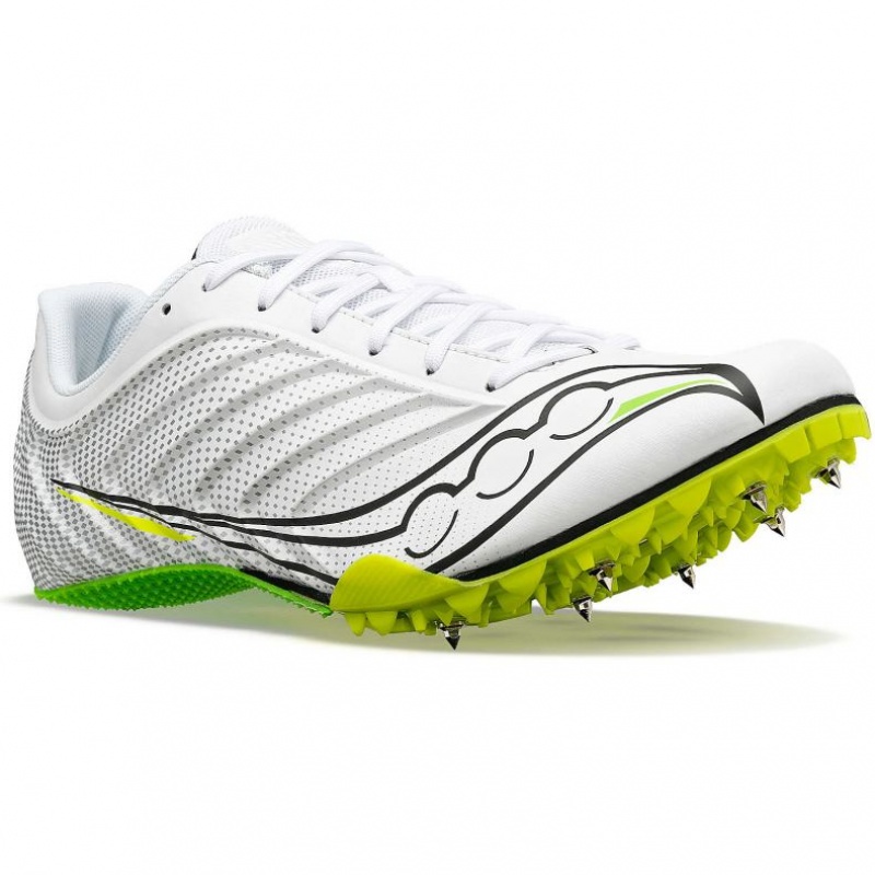 White Saucony Spitfire 5 Men's Spikes | ISRAEL EGRNUY