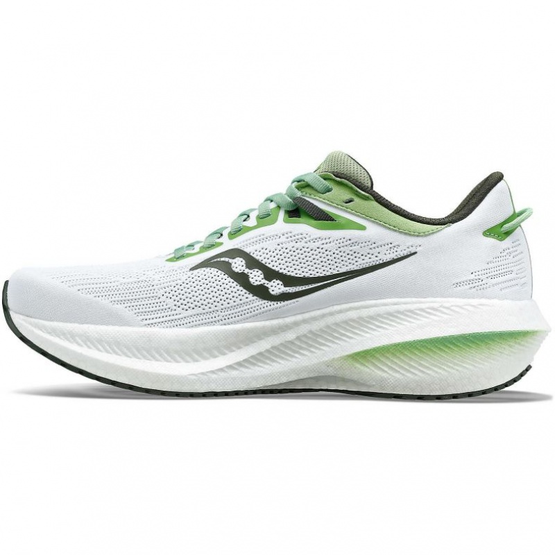 White Saucony Triumph 21 Men's Running Shoes | ISRAEL RHNVGO