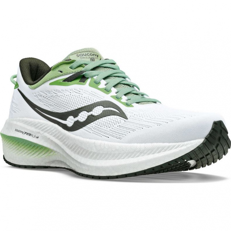 White Saucony Triumph 21 Men's Running Shoes | ISRAEL RHNVGO