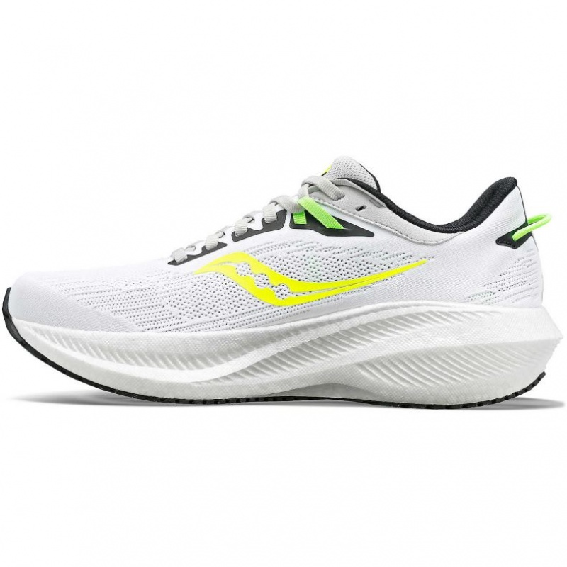 White Saucony Triumph 21 Men's Running Shoes | ISRAEL MXZDWO