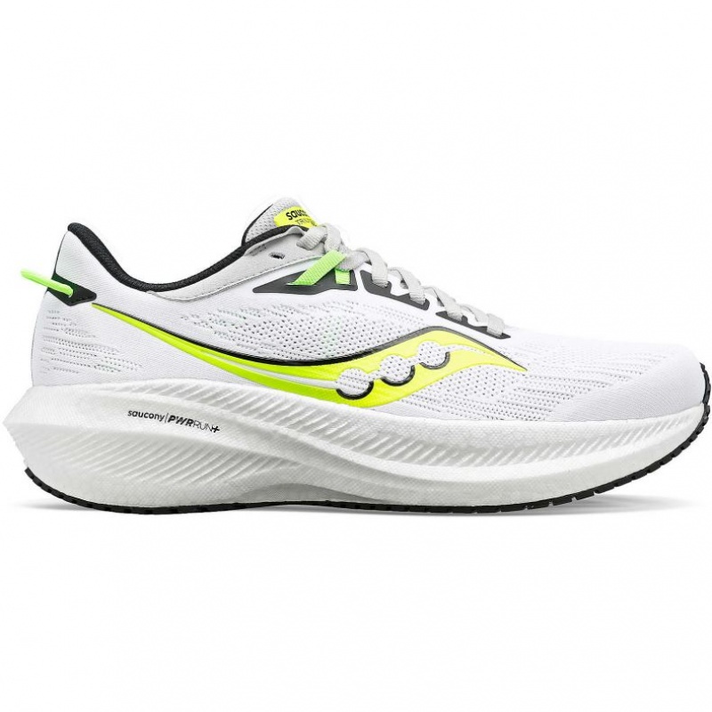 White Saucony Triumph 21 Men\'s Running Shoes | ISRAEL MXZDWO