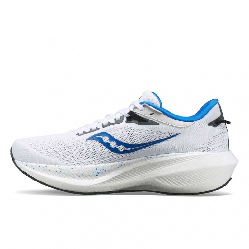 White Saucony Triumph 21 Men's Running Shoes | ISRAEL LBPWUX