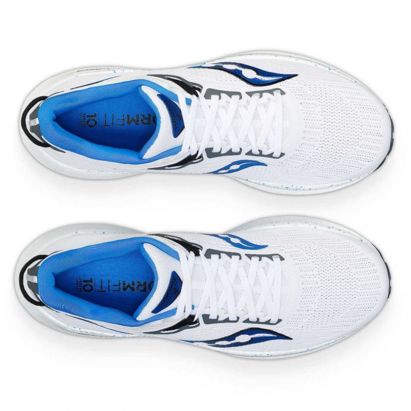 White Saucony Triumph 21 Men's Running Shoes | ISRAEL LBPWUX