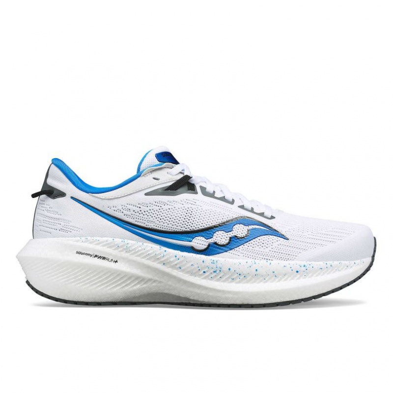 White Saucony Triumph 21 Men\'s Running Shoes | ISRAEL LBPWUX