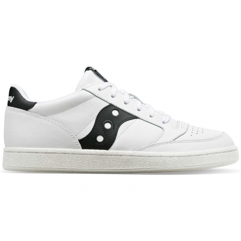 White / Black Saucony Jazz Court PU Women\'s Sneakers | ISRAEL CZUKMA