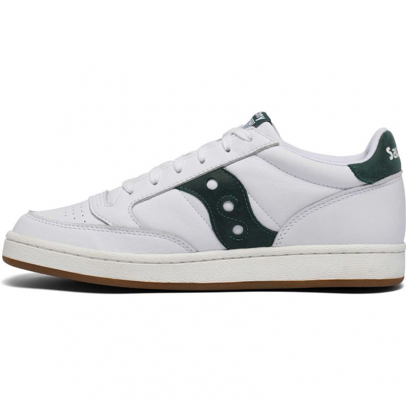 White / Green Saucony Jazz Court Men's Sneakers | ISRAEL IJCMBP