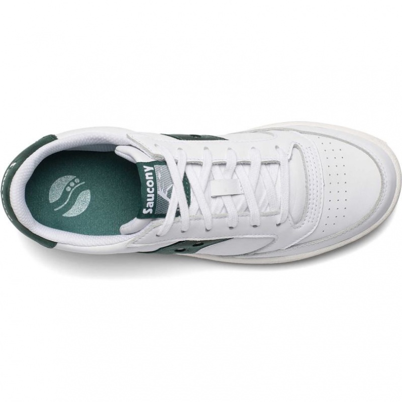 White / Green Saucony Jazz Court Men's Sneakers | ISRAEL IJCMBP