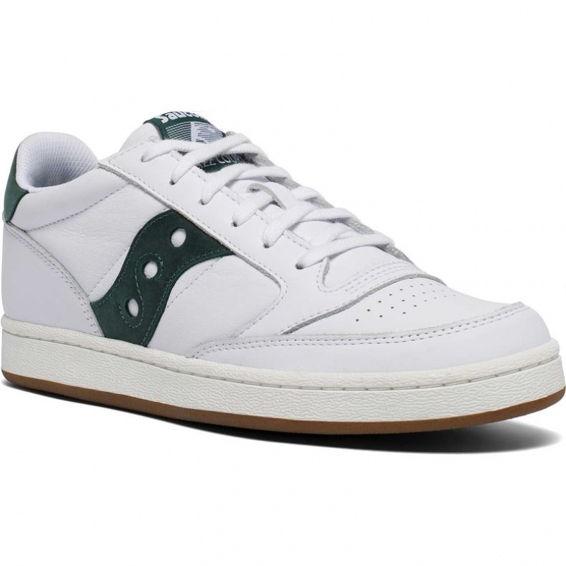 White / Green Saucony Jazz Court Men's Sneakers | ISRAEL IJCMBP