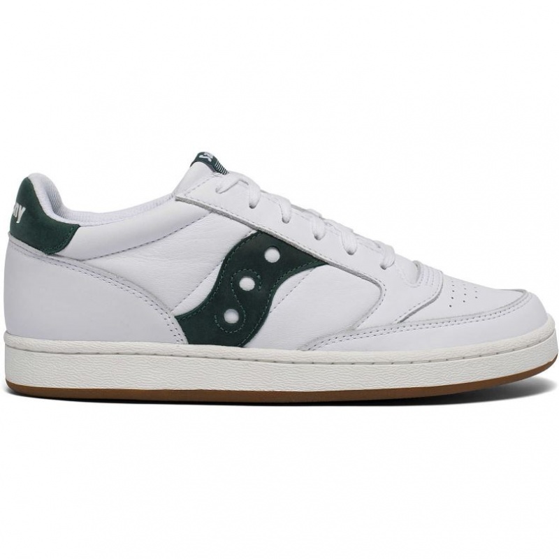 White / Green Saucony Jazz Court Men\'s Sneakers | ISRAEL IJCMBP