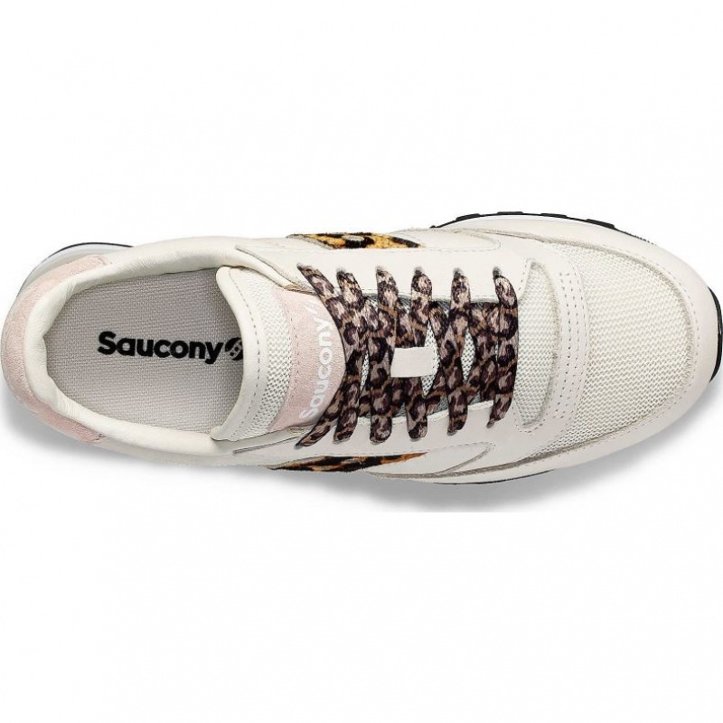 White / Leopard Saucony Jazz Triple Women's Sneakers | ISRAEL TDXPSH