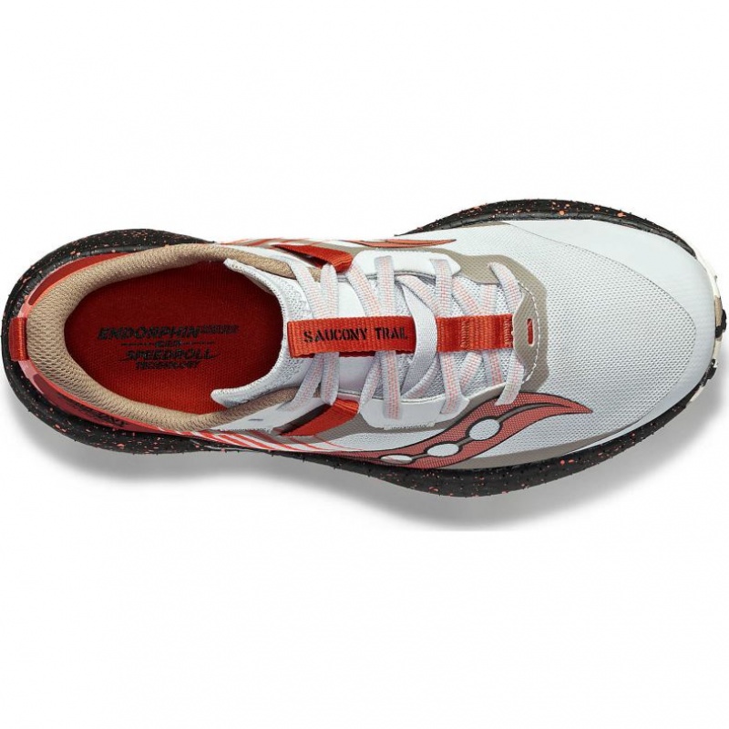 White / Red Saucony Endorphin Edge Women's Trail Running Shoes | ISRAEL TZOGBU