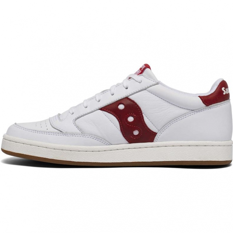 White / Red Saucony Jazz Court Men's Sneakers | ISRAEL LRKDPT