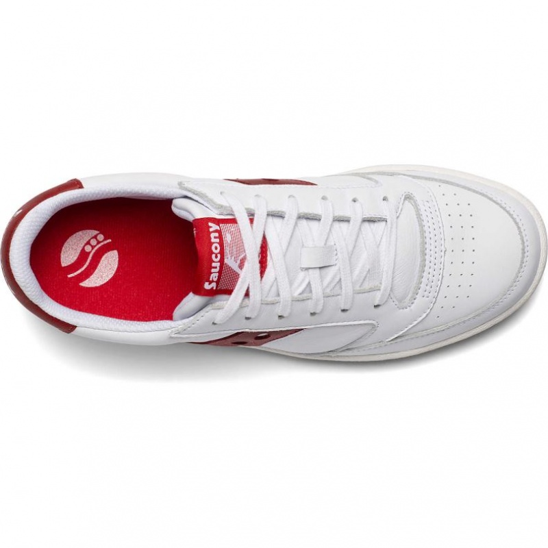 White / Red Saucony Jazz Court Men's Sneakers | ISRAEL LRKDPT