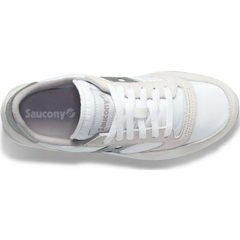 White / Silver Saucony Jazz Triple Women's Sneakers | ISRAEL UEMIAF