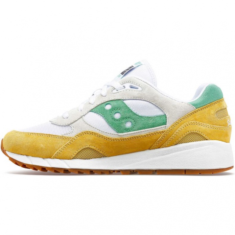 White / Yellow / Green Saucony Shadow 6000 Women's Sneakers | ISRAEL VGQHYL