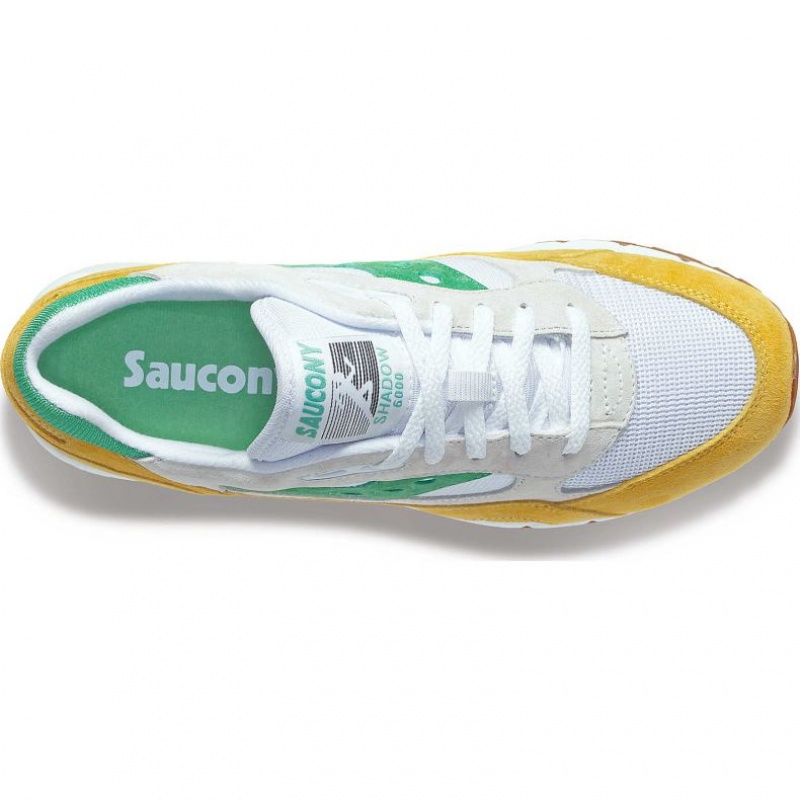 White / Yellow / Green Saucony Shadow 6000 Women's Sneakers | ISRAEL VGQHYL