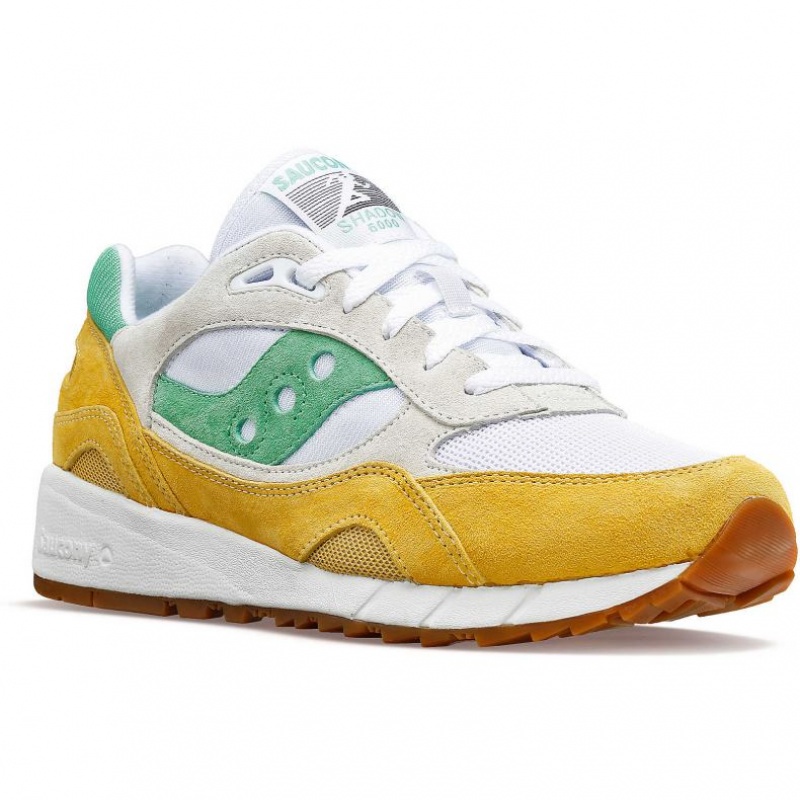 White / Yellow / Green Saucony Shadow 6000 Women's Sneakers | ISRAEL VGQHYL