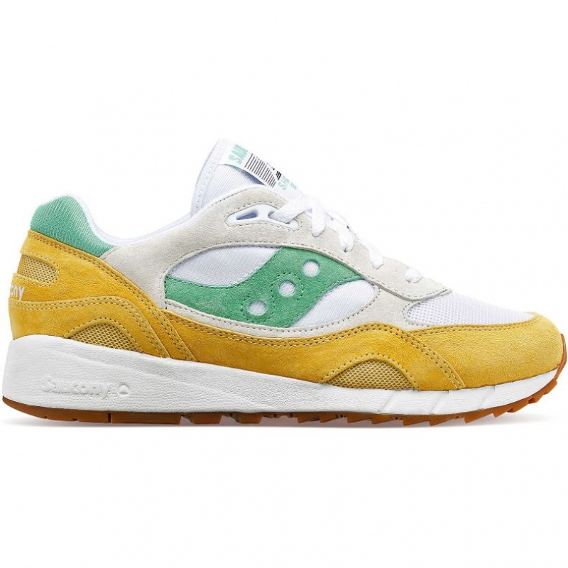 White / Yellow / Green Saucony Shadow 6000 Women\'s Sneakers | ISRAEL VGQHYL