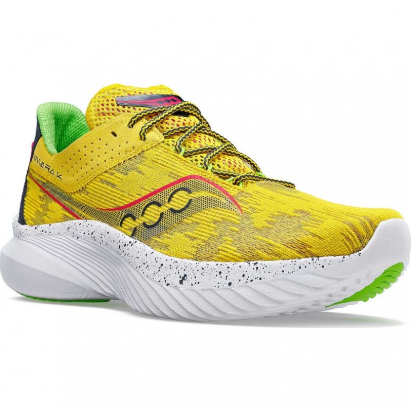 Yellow Saucony Kinvara 14 Men's Running Shoes | ISRAEL OMXLDV