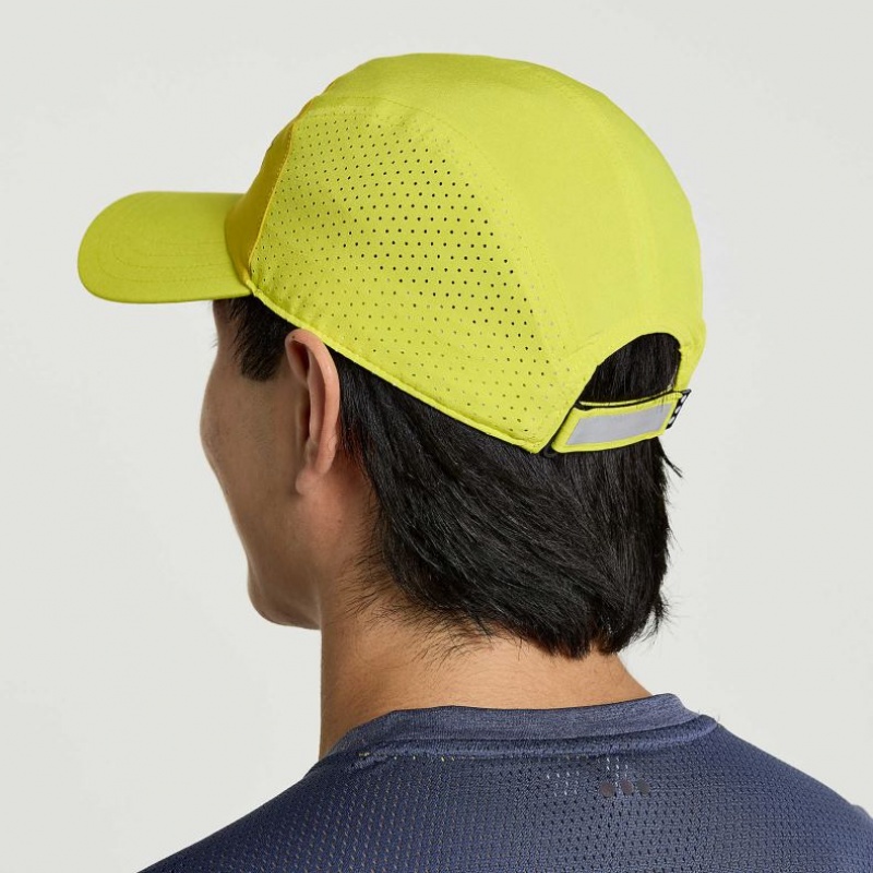 Yellow Saucony Outpace Men's Hat | ISRAEL HRPNYB