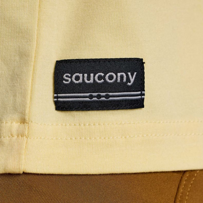 Yellow Saucony Recovery Boxy Women's T-Shirt | ISRAEL IEQZGM