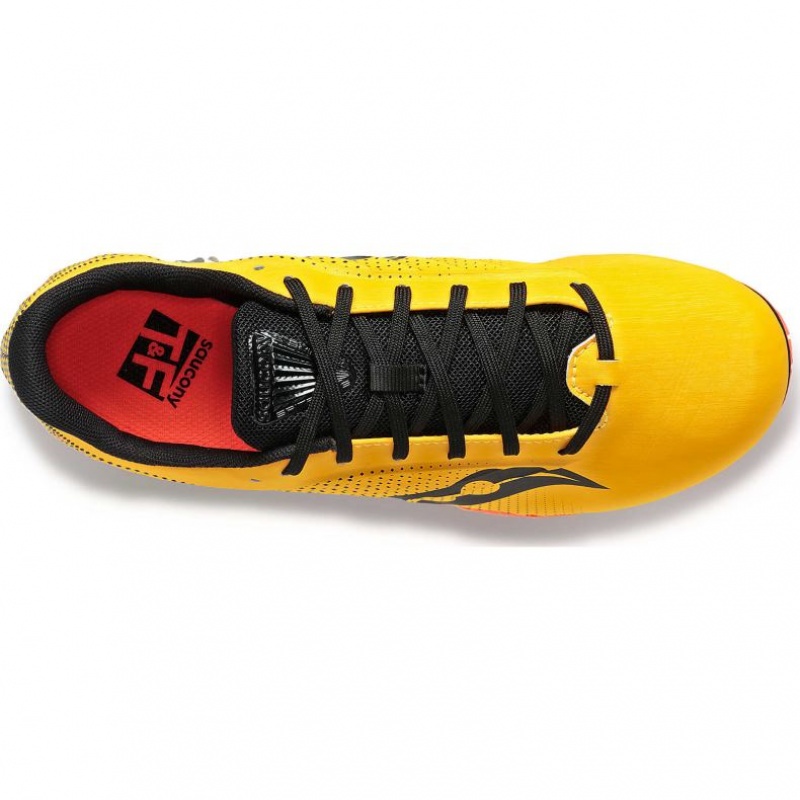 Yellow Saucony Spitfire 5 Men's Spikes | ISRAEL BXLNIK