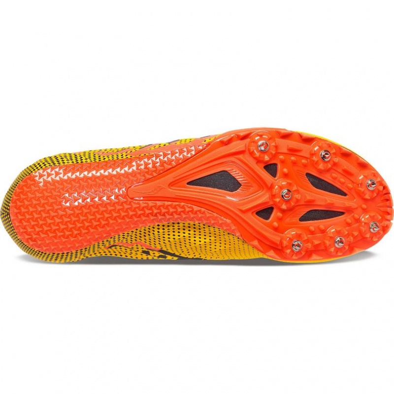 Yellow Saucony Spitfire 5 Men's Spikes | ISRAEL BXLNIK