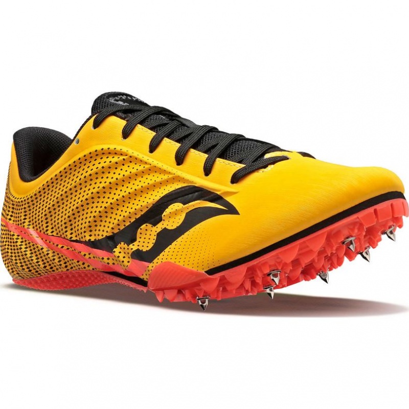 Yellow Saucony Spitfire 5 Men's Spikes | ISRAEL BXLNIK