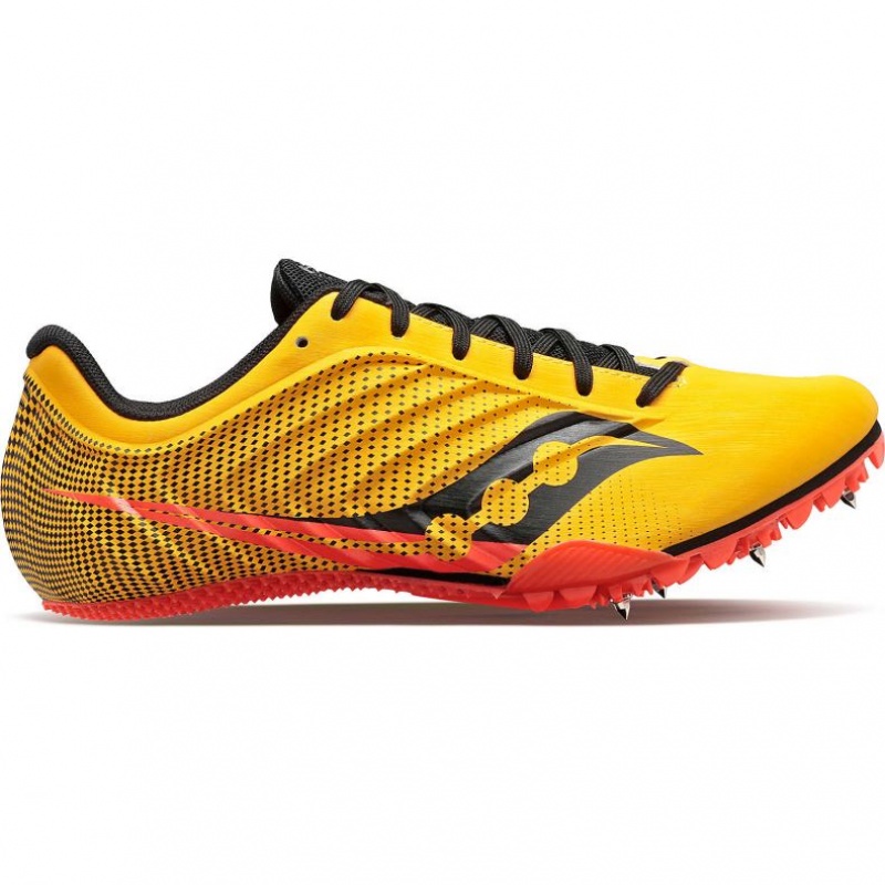 Yellow Saucony Spitfire 5 Men\'s Spikes | ISRAEL BXLNIK