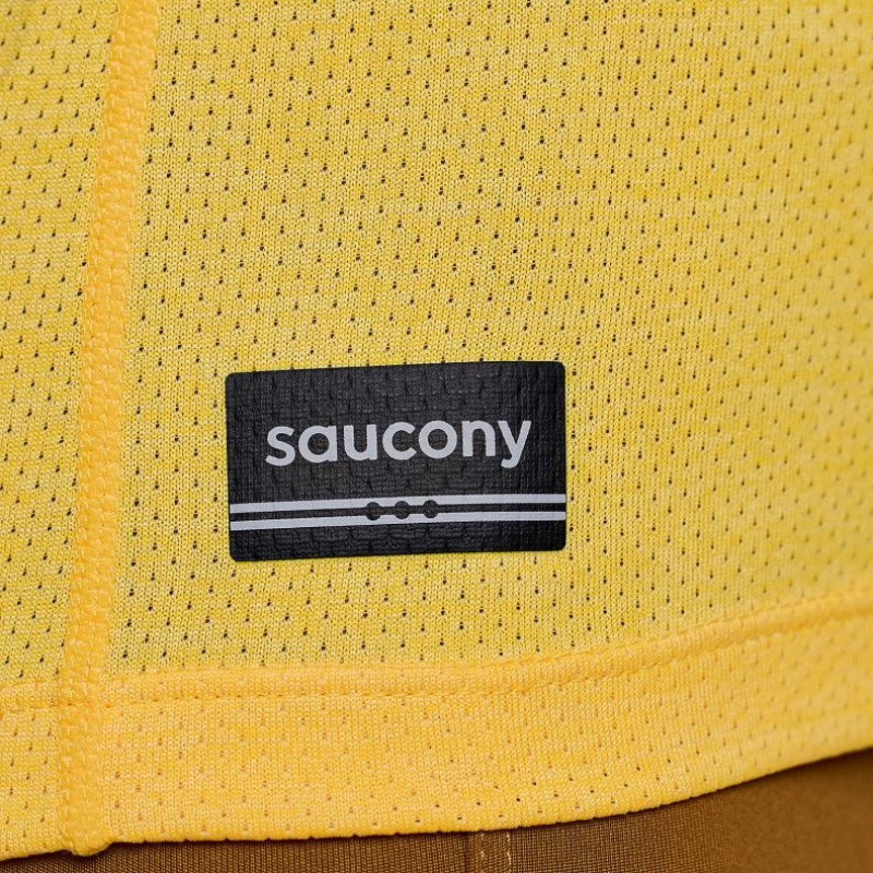 Yellow Saucony Stopwatch Women's Singlet | ISRAEL PHGTYN